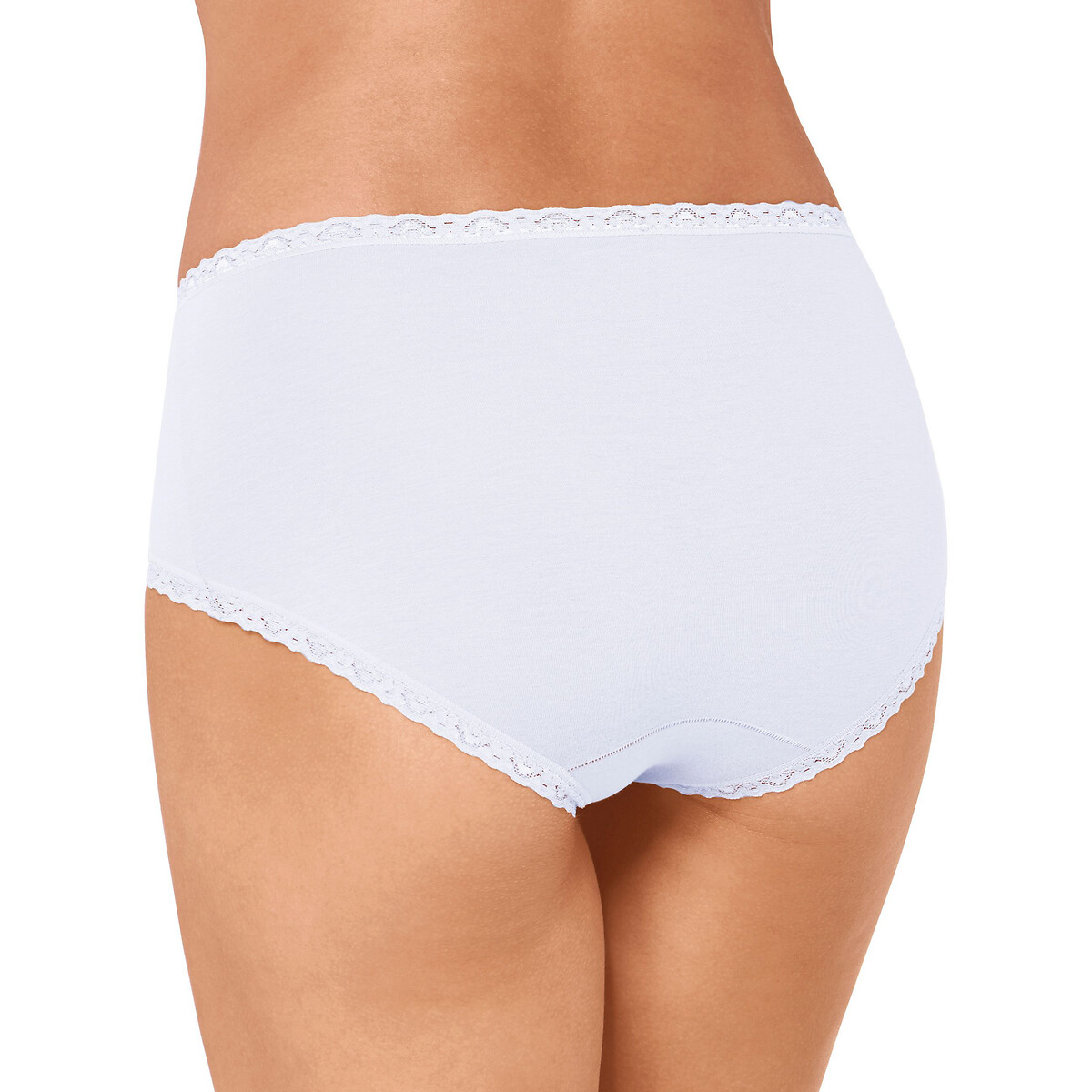 Set van 3 midi slips 24/7 Cotton Lace wit, SLOGGI