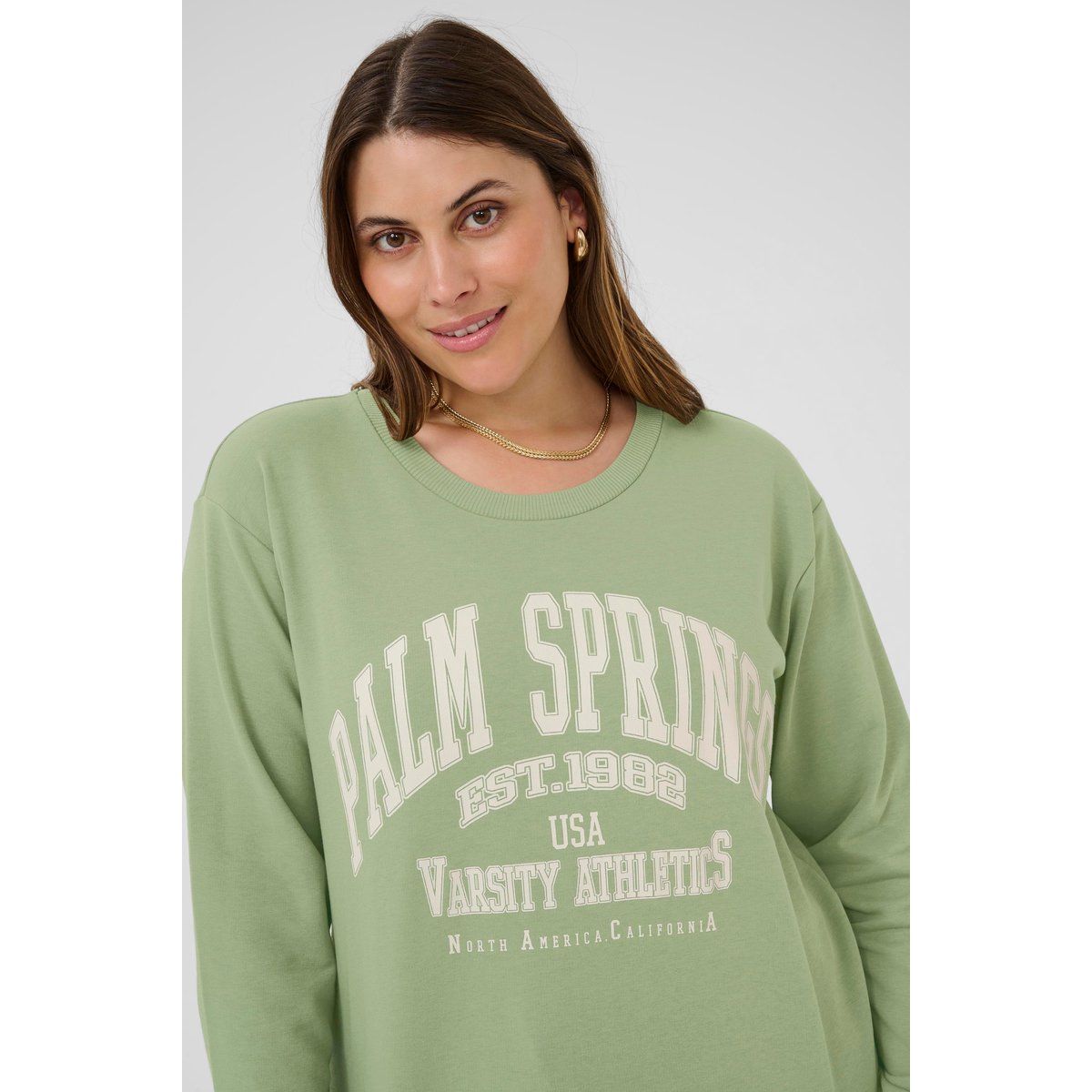 Sweatshirt vert sea spray, KAFFE CURVE