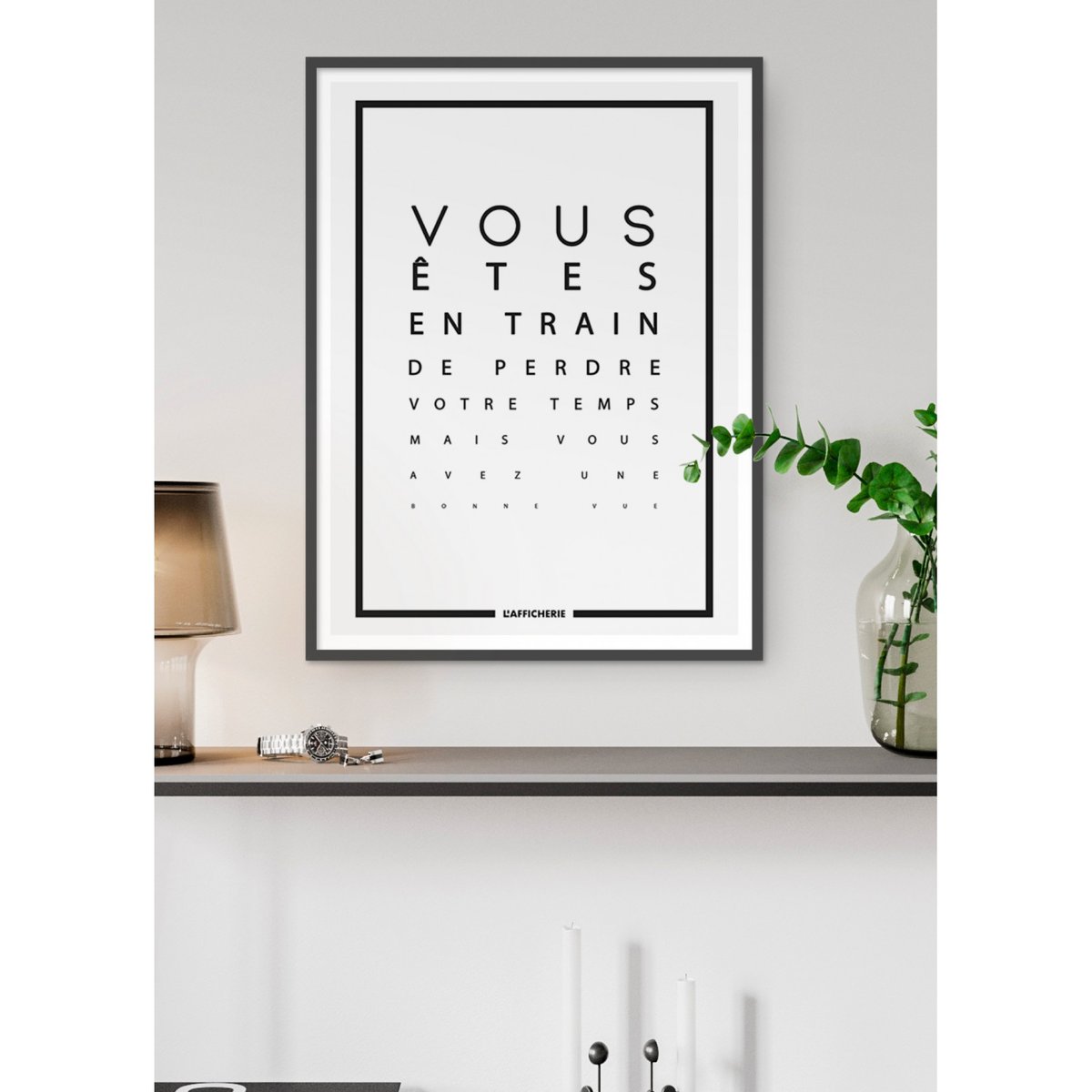 Affiche 'Bonne vue' blanc, L'AFFICHERIE