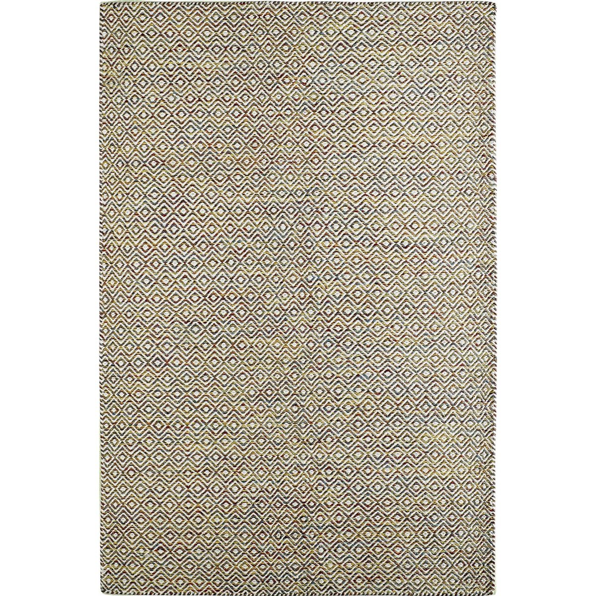 Tapis rectangulaire en laine tissé main multicolore beige sable et ivoire, ARTE ESPINA