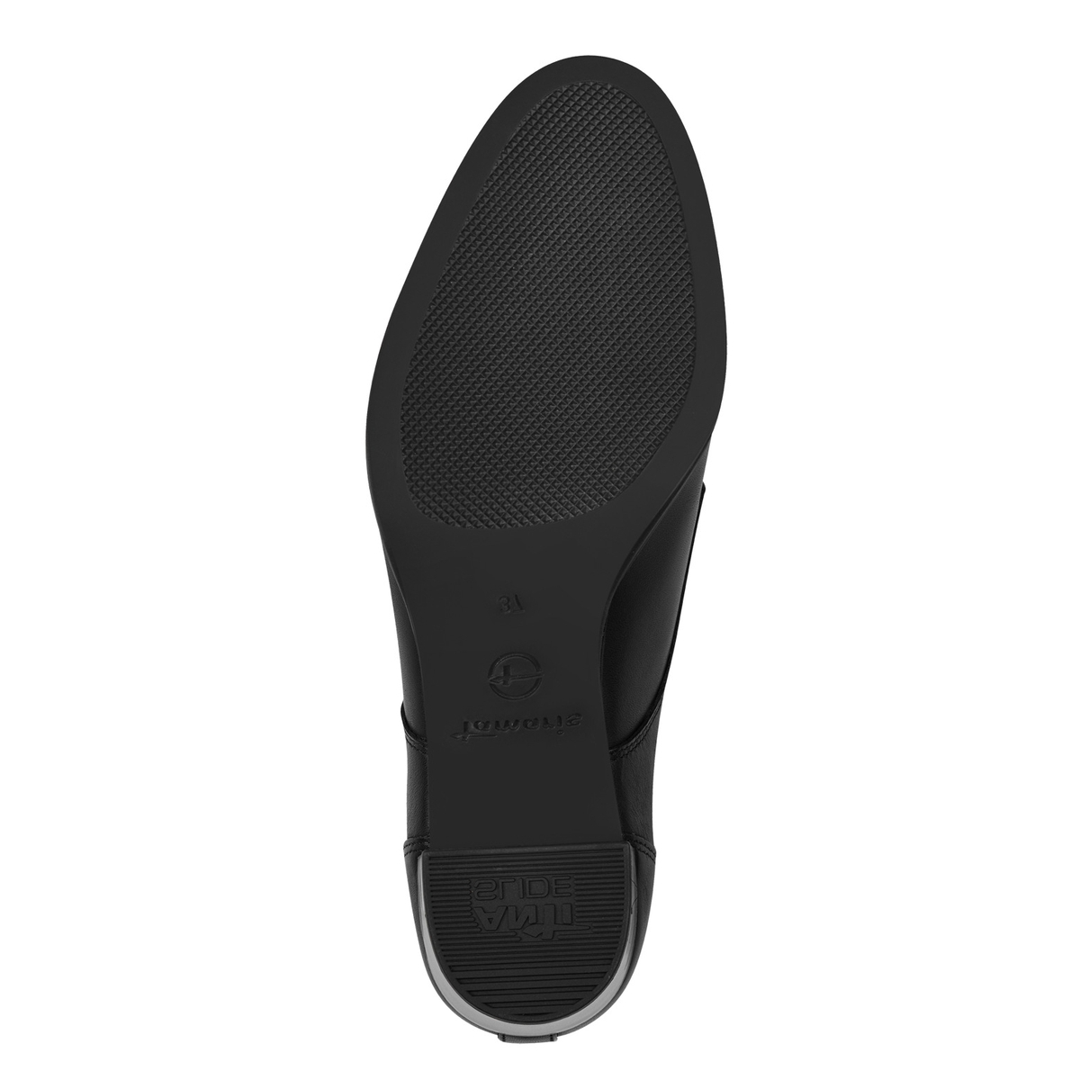 Derbies richelieu à talon, cuir noir, TAMARIS