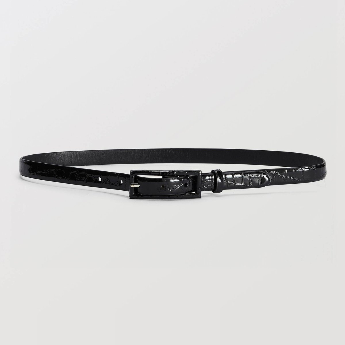 Ceinture en cuir noir, MONOPRIX