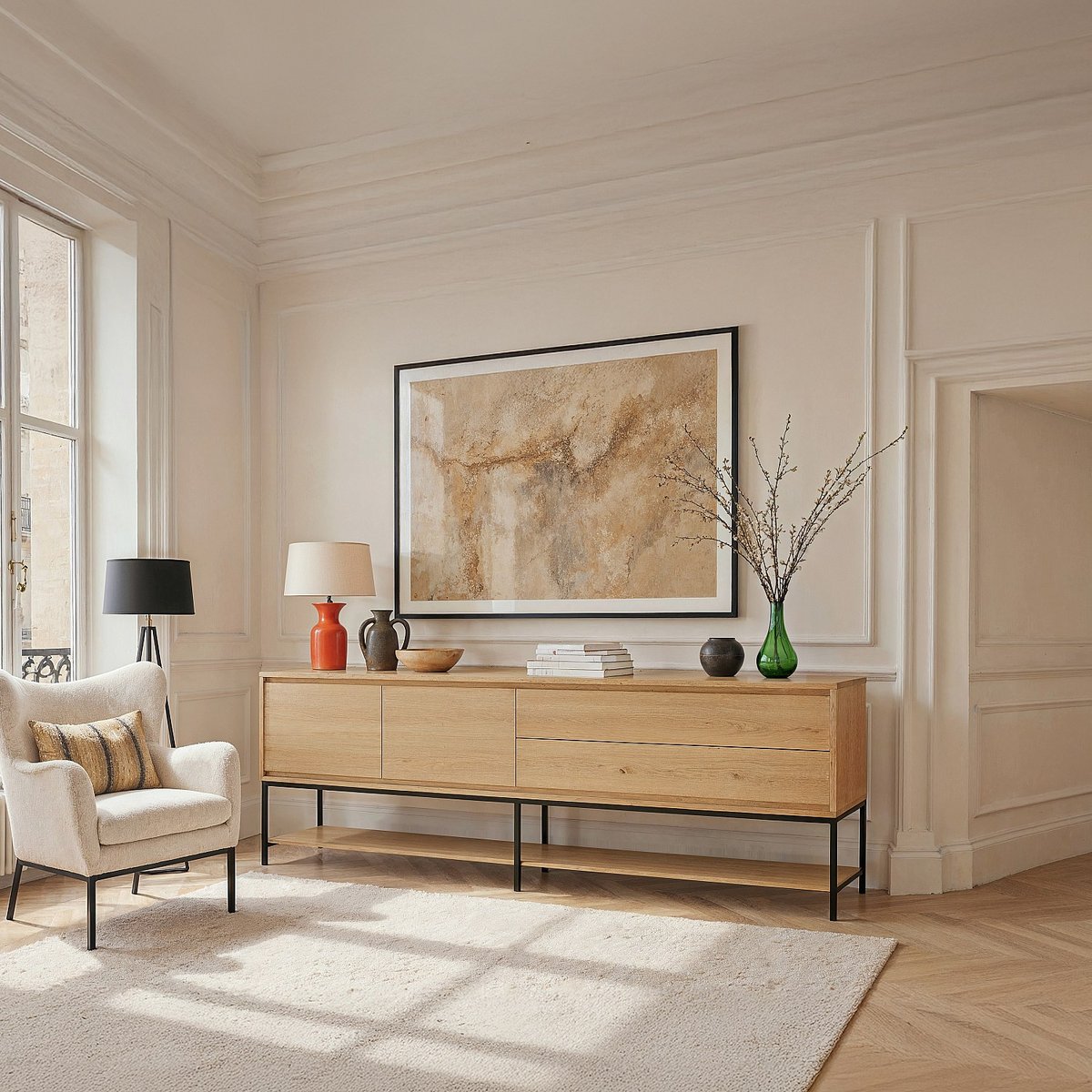 Buffet FLAVIE naturel clair, HABITAT
