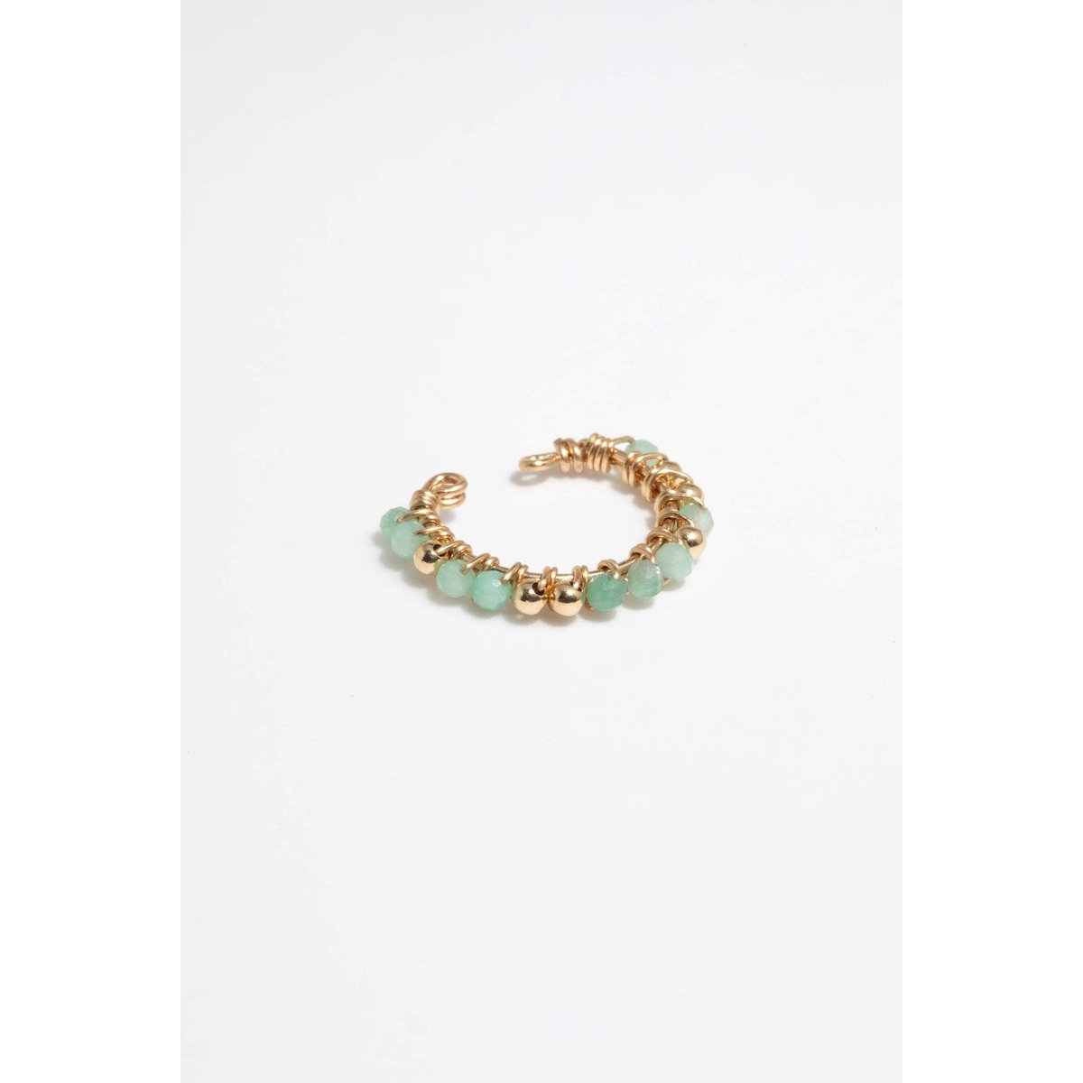 Faux piercing Frida - Emeraude argent / tanzanite, YAY PARIS