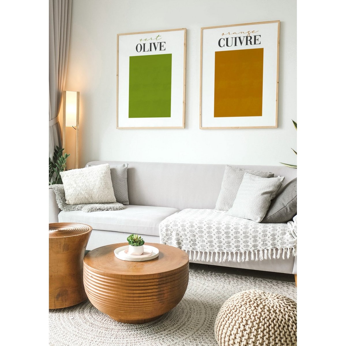 Affiche Orange Cuivré blanc, L'AFFICHERIE