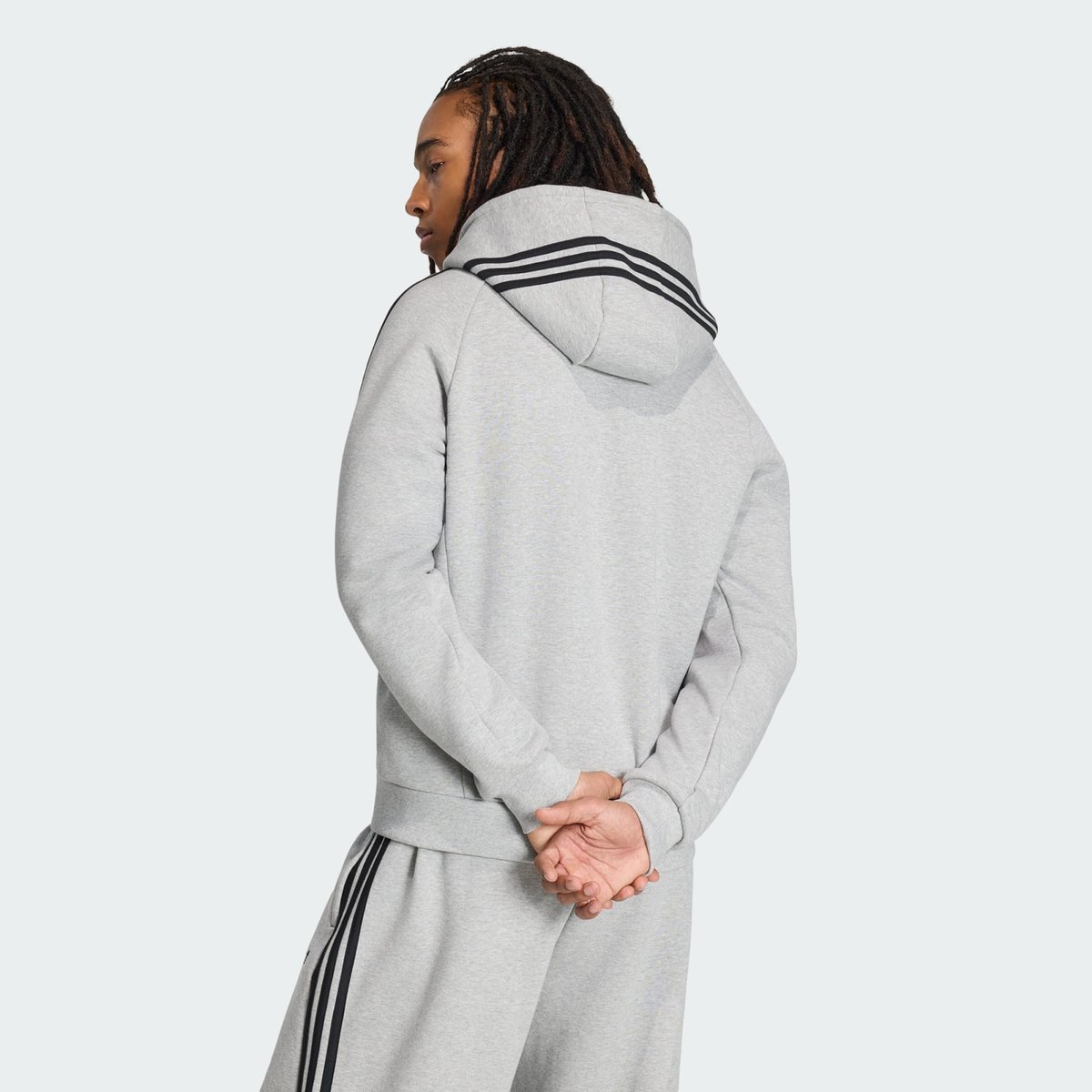 Veste À Capuche Adicolor Over The Hood Stripes Veste À Capuche Adicolor Over The Hood Stripes medium grey heather, adidas Originals