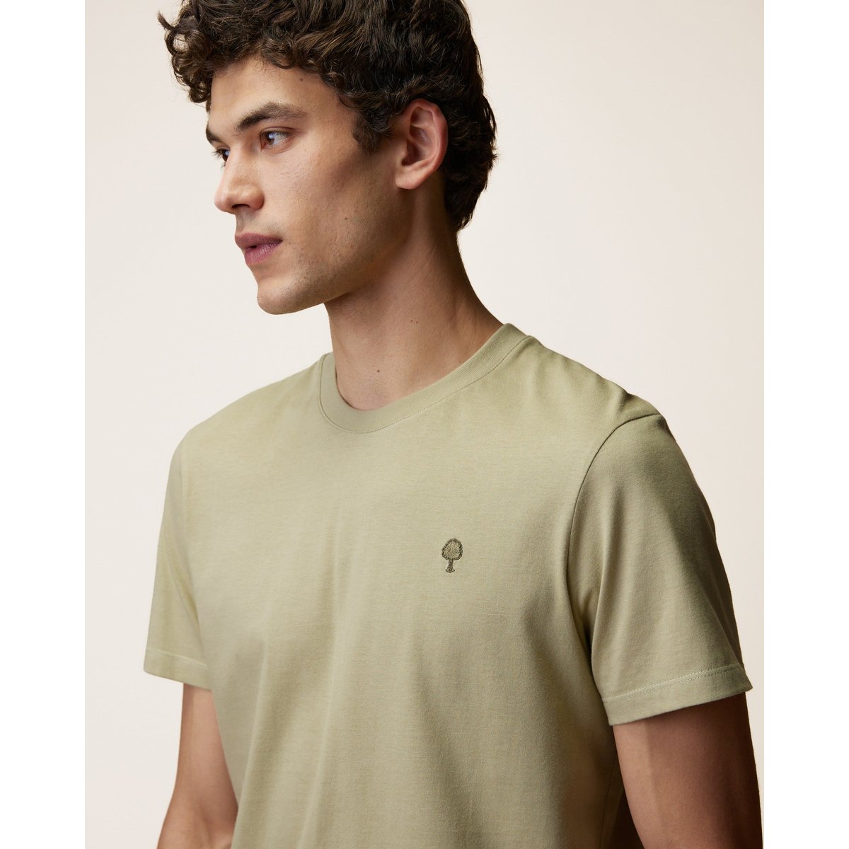 T-shirt en maille pistache, FAGUO