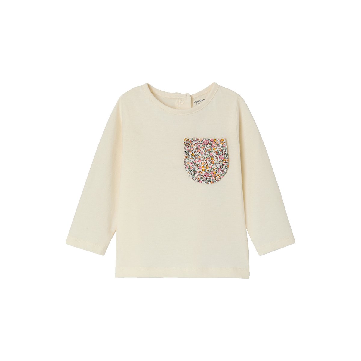 T-shirt manches longues bébé écru, VERTBAUDET