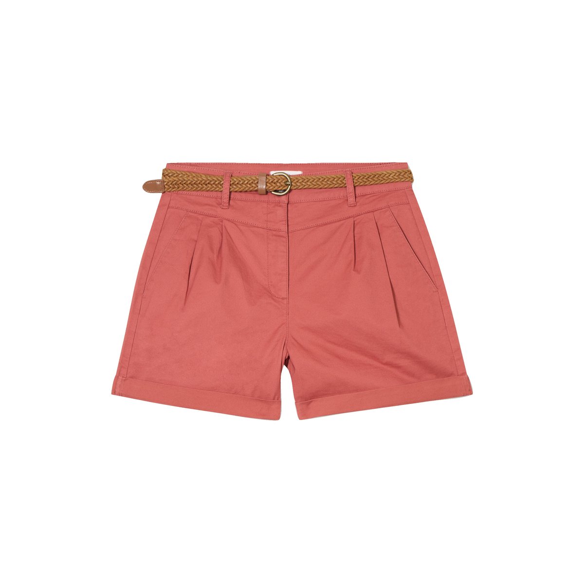 Short chino ceinturé vieux rose, CACHE CACHE
