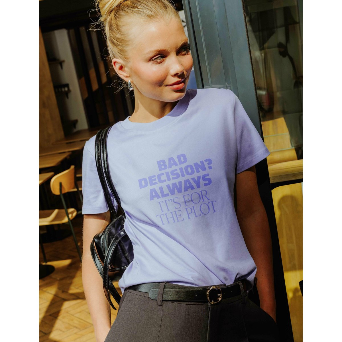 T-shirt imprimé lila, BZB