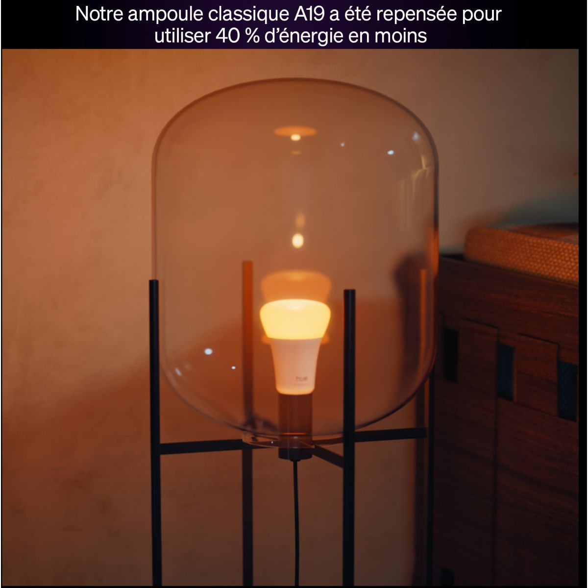 Ampoule LED connectée E27 White&Color Ambiance 75W couleur unique, PHILIPS HUE
