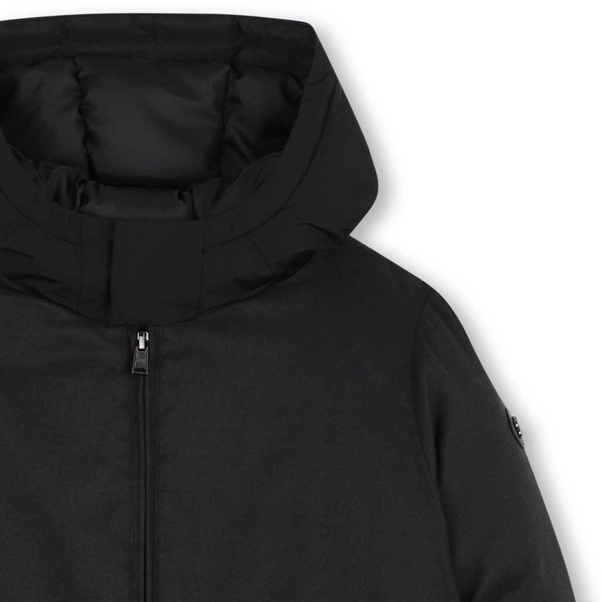 Doudoune à capuche black, BOSS KIDSWEAR