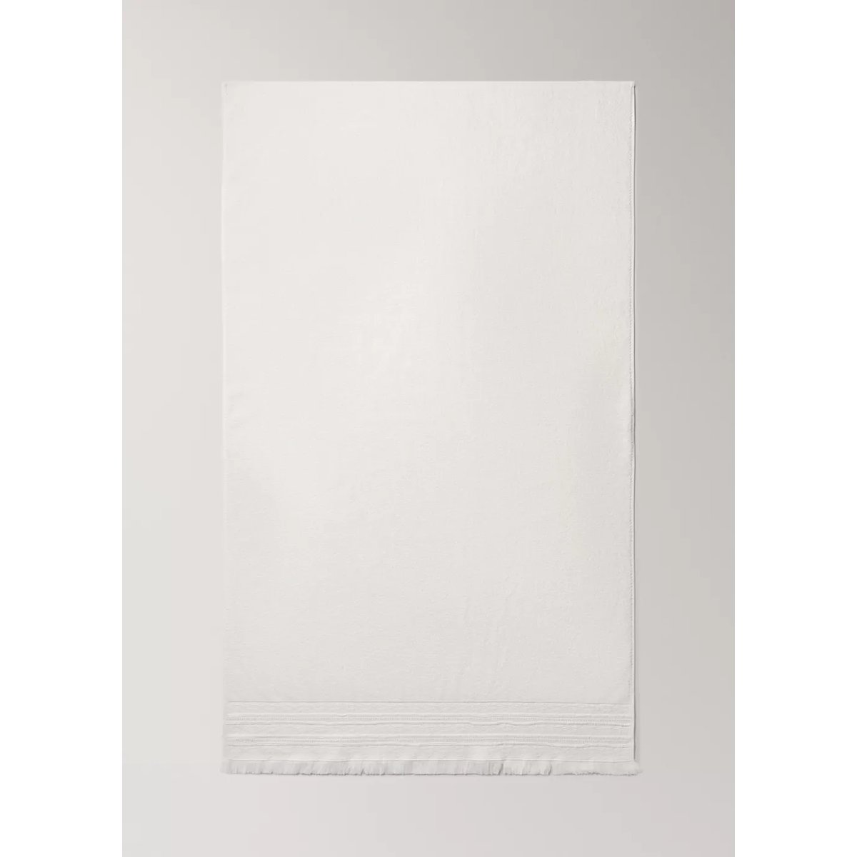 Drap de bain coton bouclette à franges écru, MANGO HOME