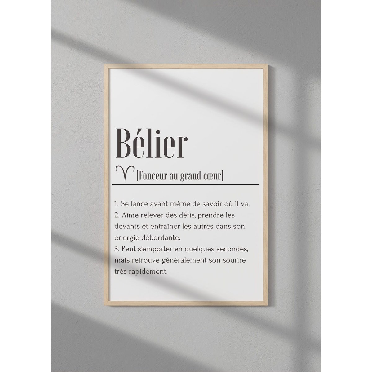 Affiche Définition Bélier blanc, L'AFFICHERIE