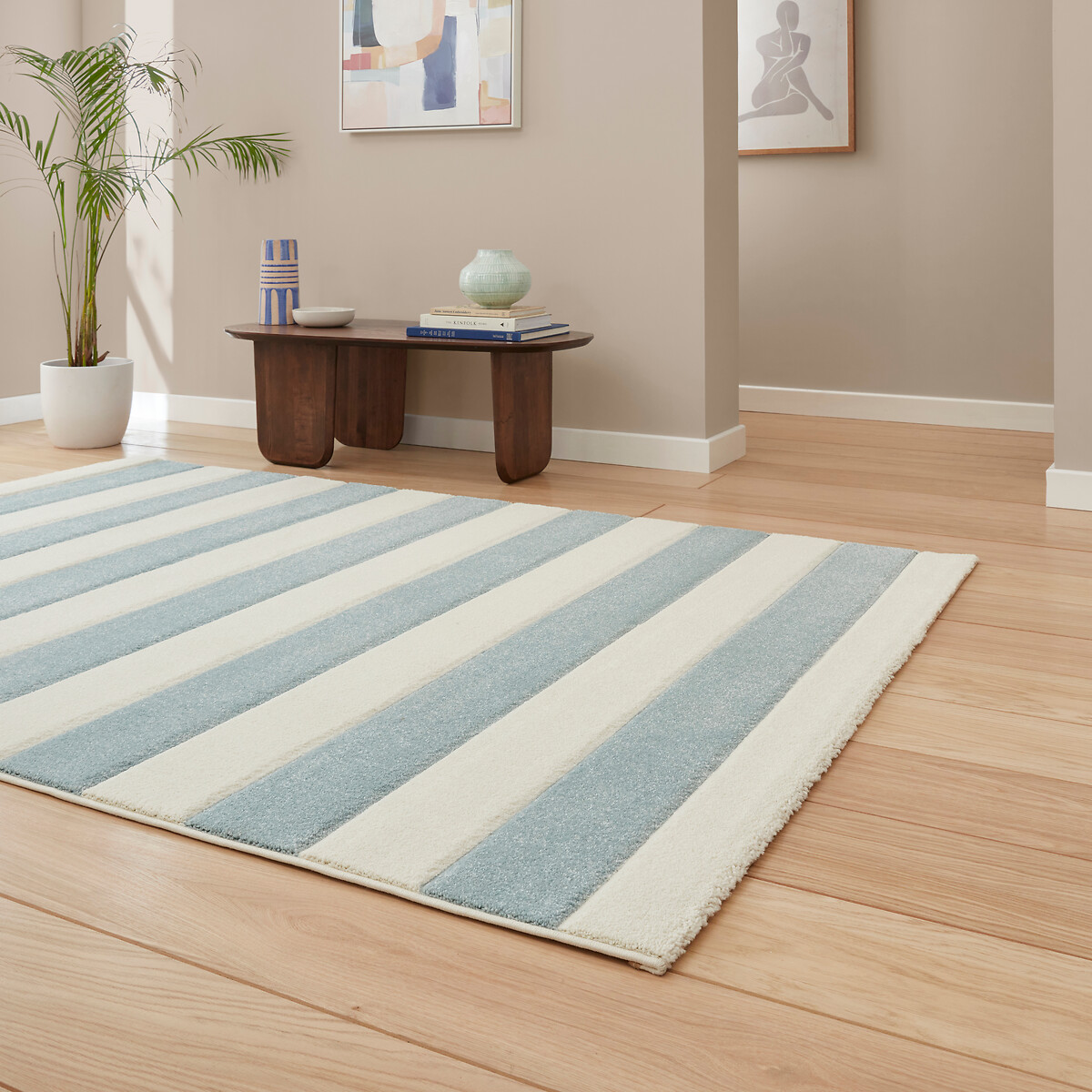 Catherine Lansfield Cove Stripe Modern Linear Rug light blue, CATHERINE LANSFIELD