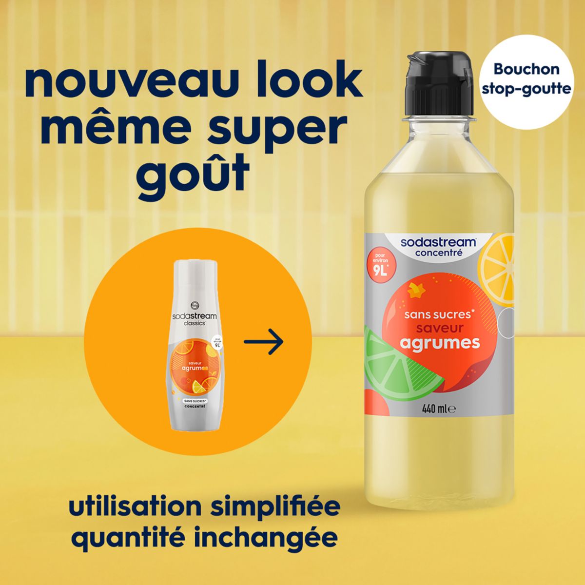 Concentré saveur agrumes sans sucres 440 mL couleur unique, SODASTREAM