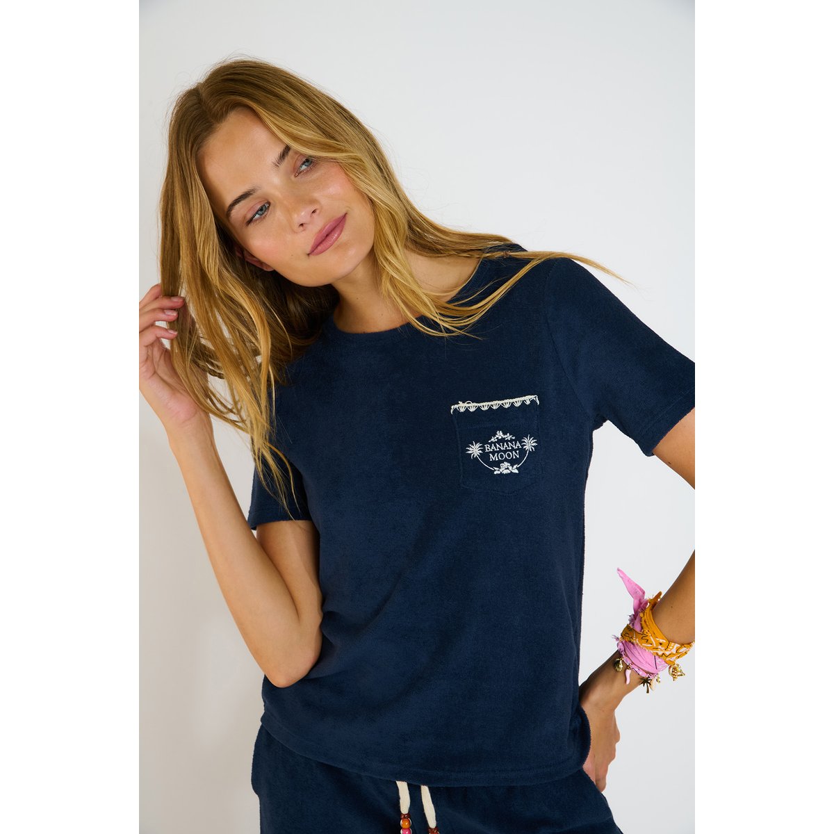 Tshirt Wakey - PALMSPONGE bleu marine, BANANA MOON