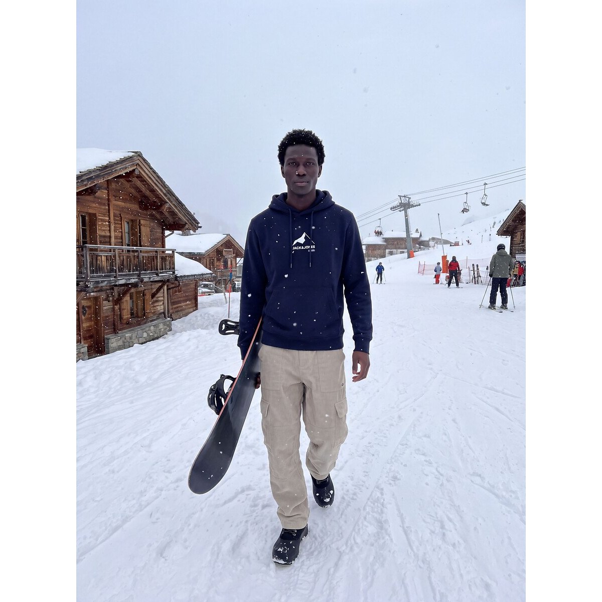 Felpa con cappuccio, TIGNES blu scuro, JACK & JONES