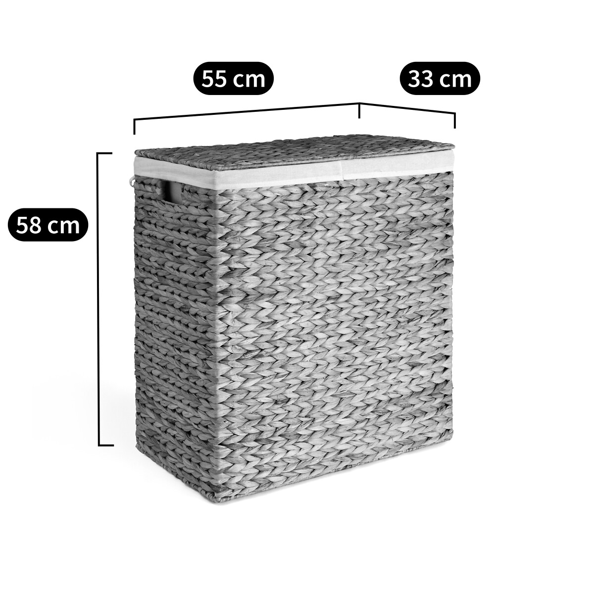 Panier à linge double compartiments, Lomopi naturel, LA REDOUTE INTERIEURS