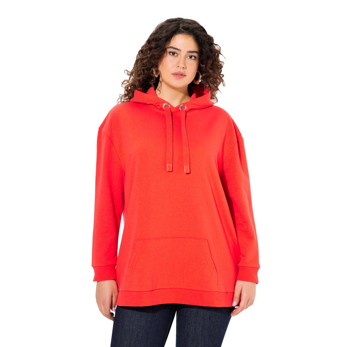 Sweat-shirt à capuche oversized rouge hibiscus, ULLA POPKEN