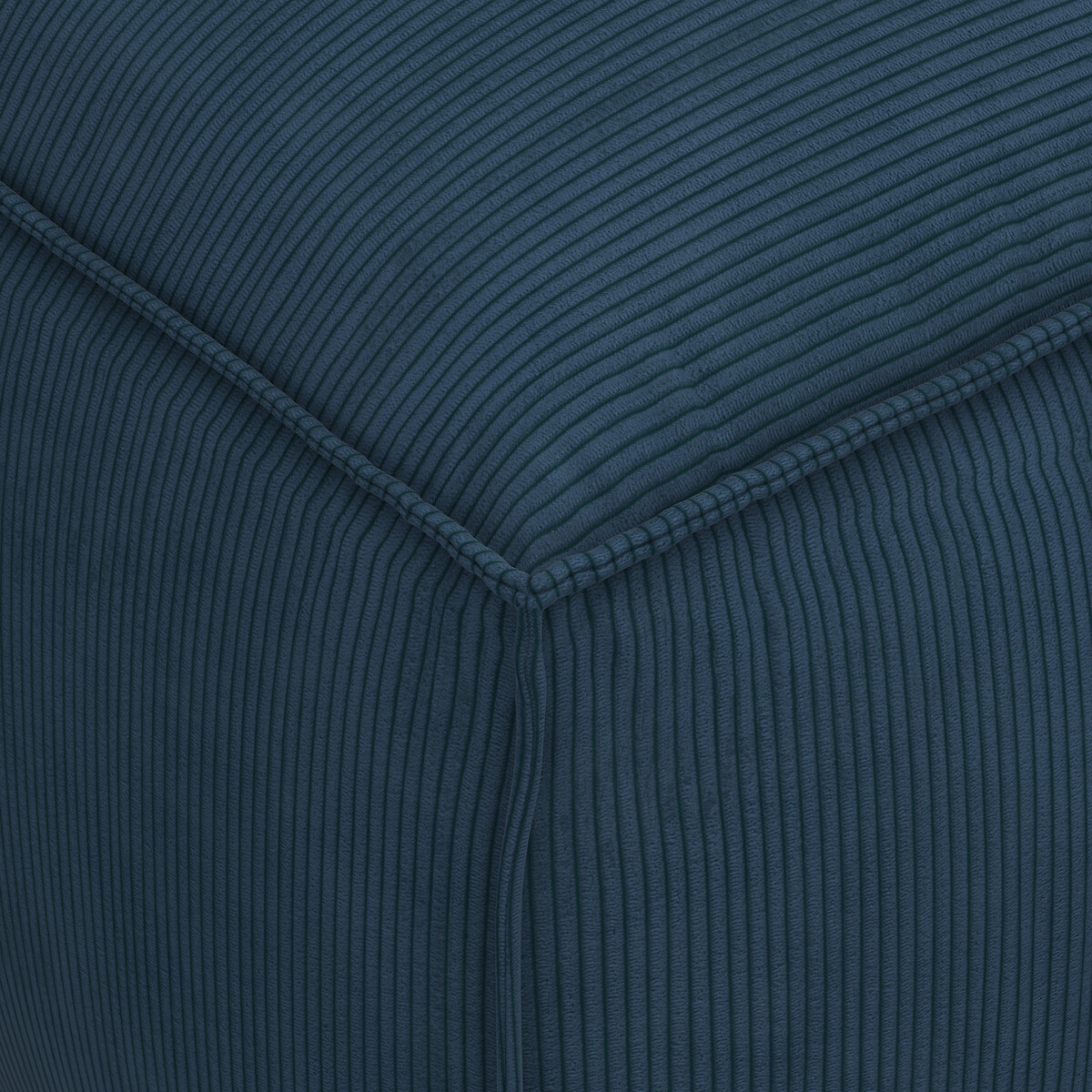 Elément d'angle pour canapé modulable, en velours côtelé fines côtes, SEVEN bleu, LA REDOUTE INTERIEURS