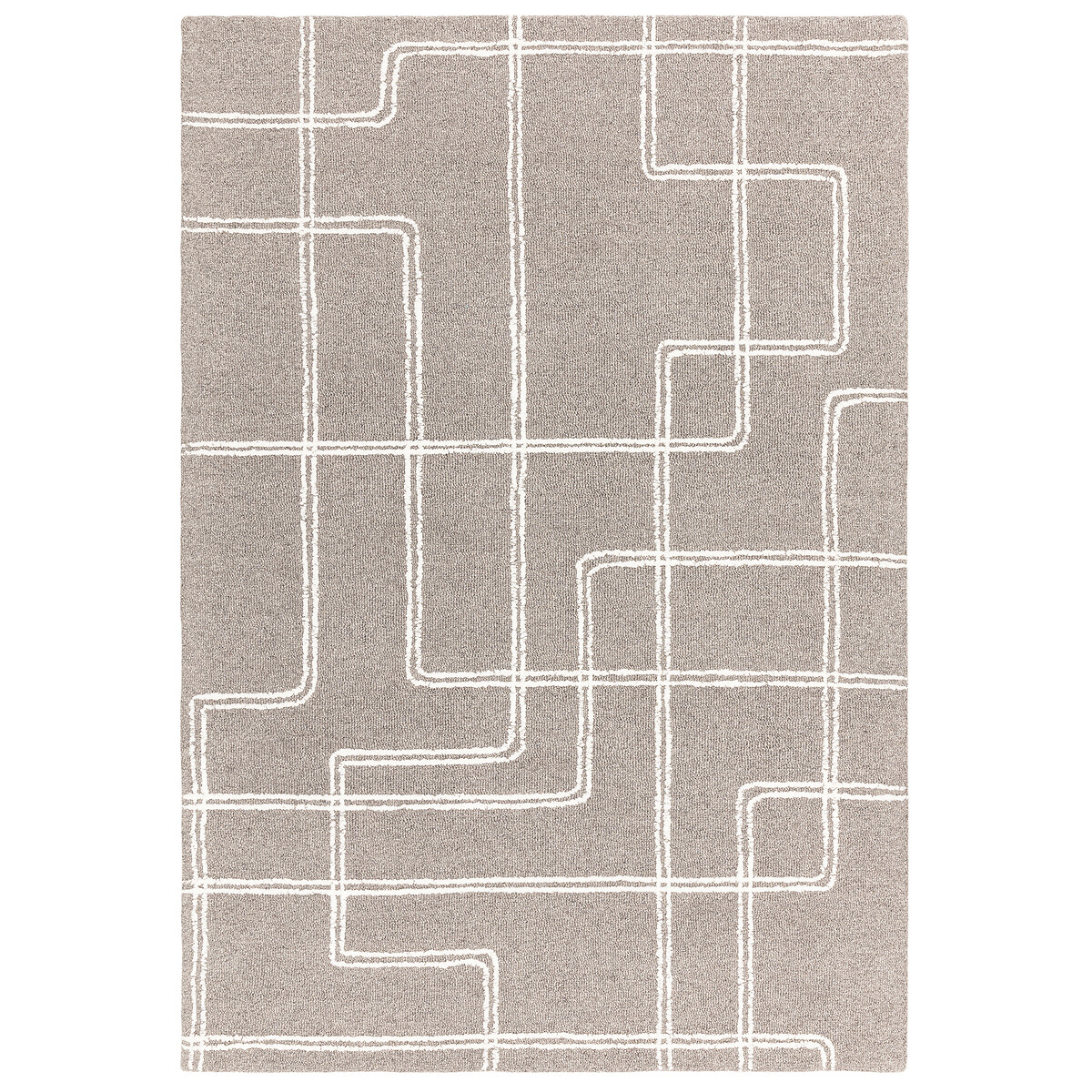 Linear Path Pattern Rug grey, SO'HOME