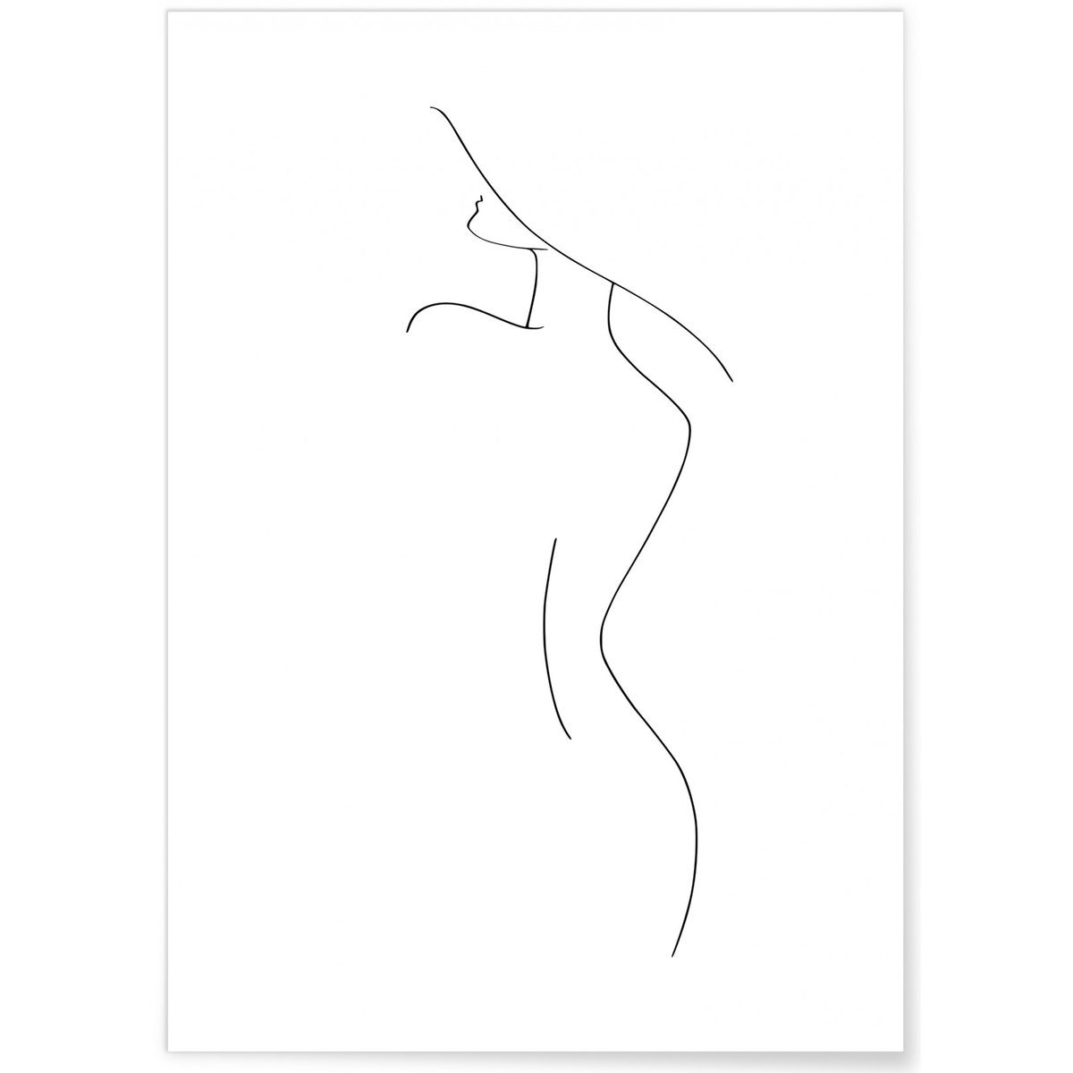 Affiche Line Art Women blanc, L'AFFICHERIE