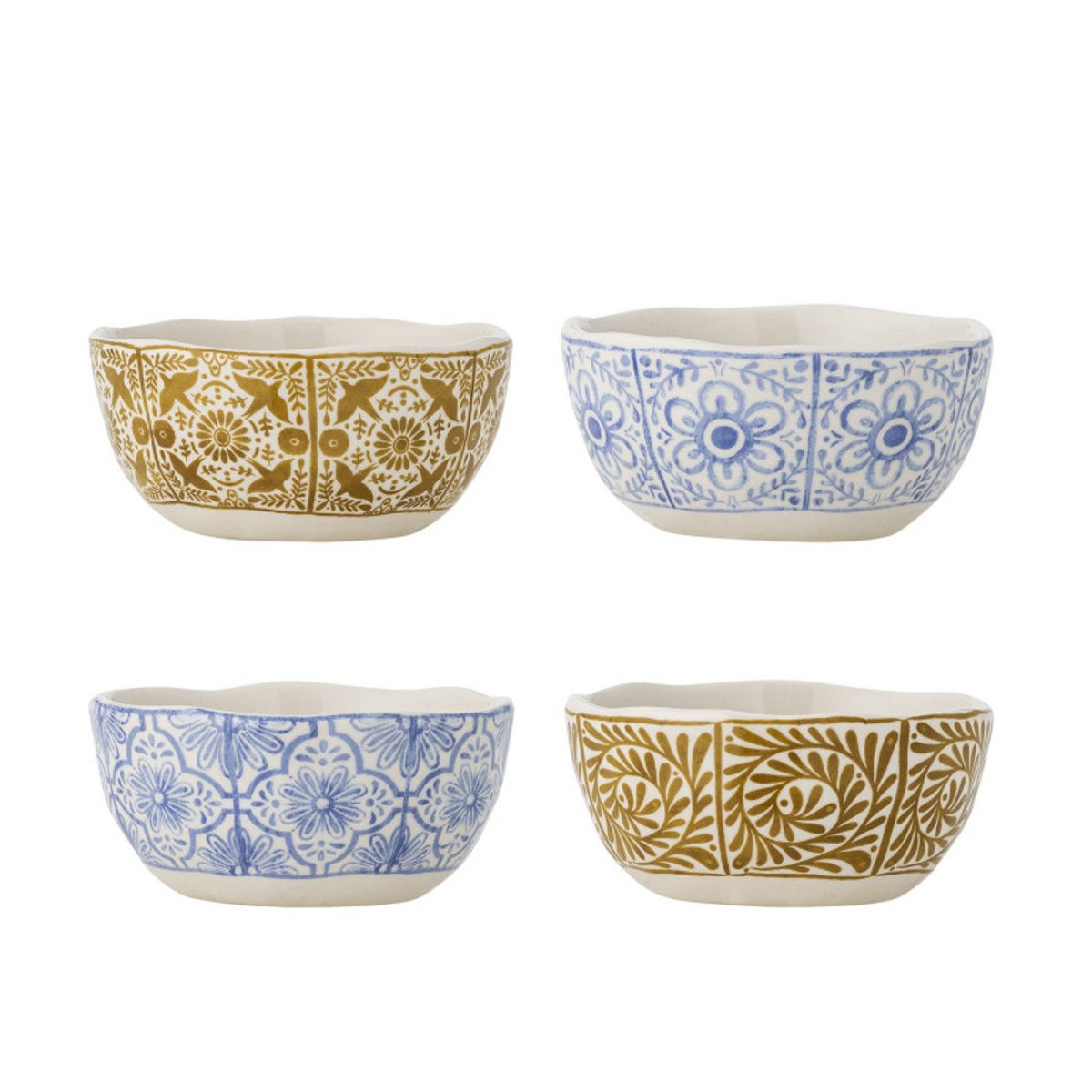 Bols grès peint  Milton set de 4 multicolore, BLOOMINGVILLE