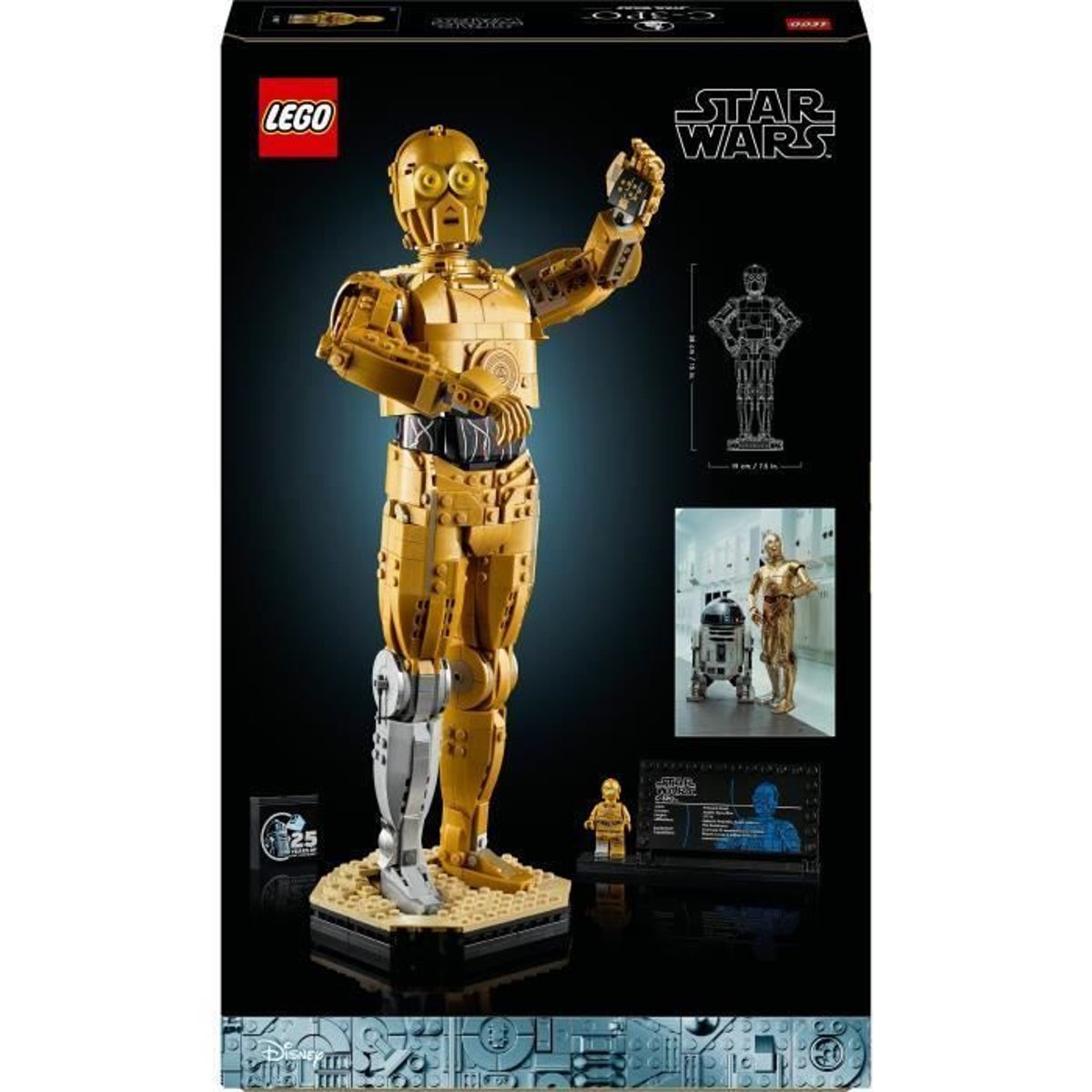 LEGO Star Wars - Figurine C-3PO à Construire - 75398 avec Support et Minifigurine multicolore, LEGO