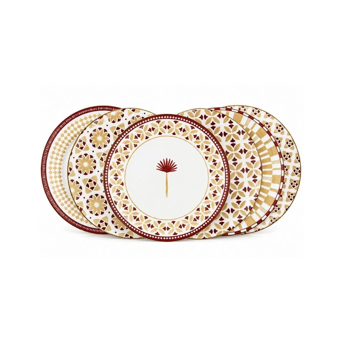 Lot de 6 petites assiettes, SABELA multicolore, ARTIME