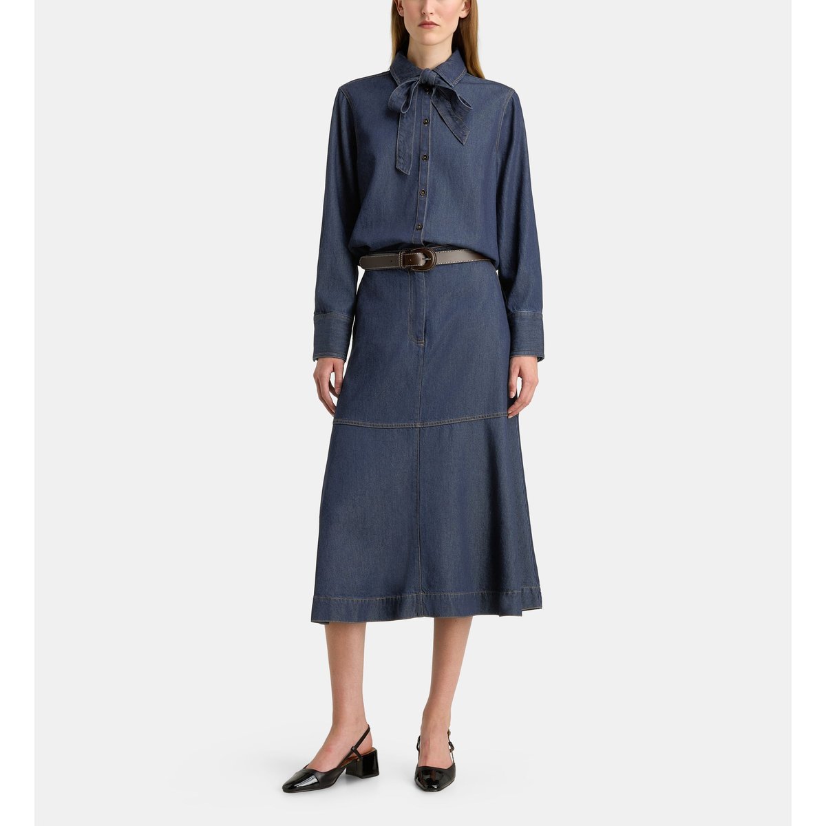 Chemise droite denim florine dnml bleu foncé, GALERIES LAFAYETTE