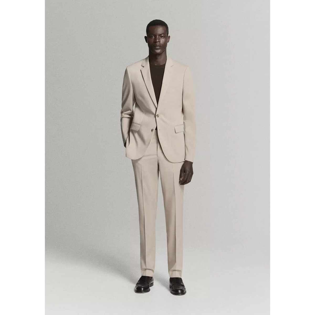 Veste costume París super slim-fit beige, MANGO MAN