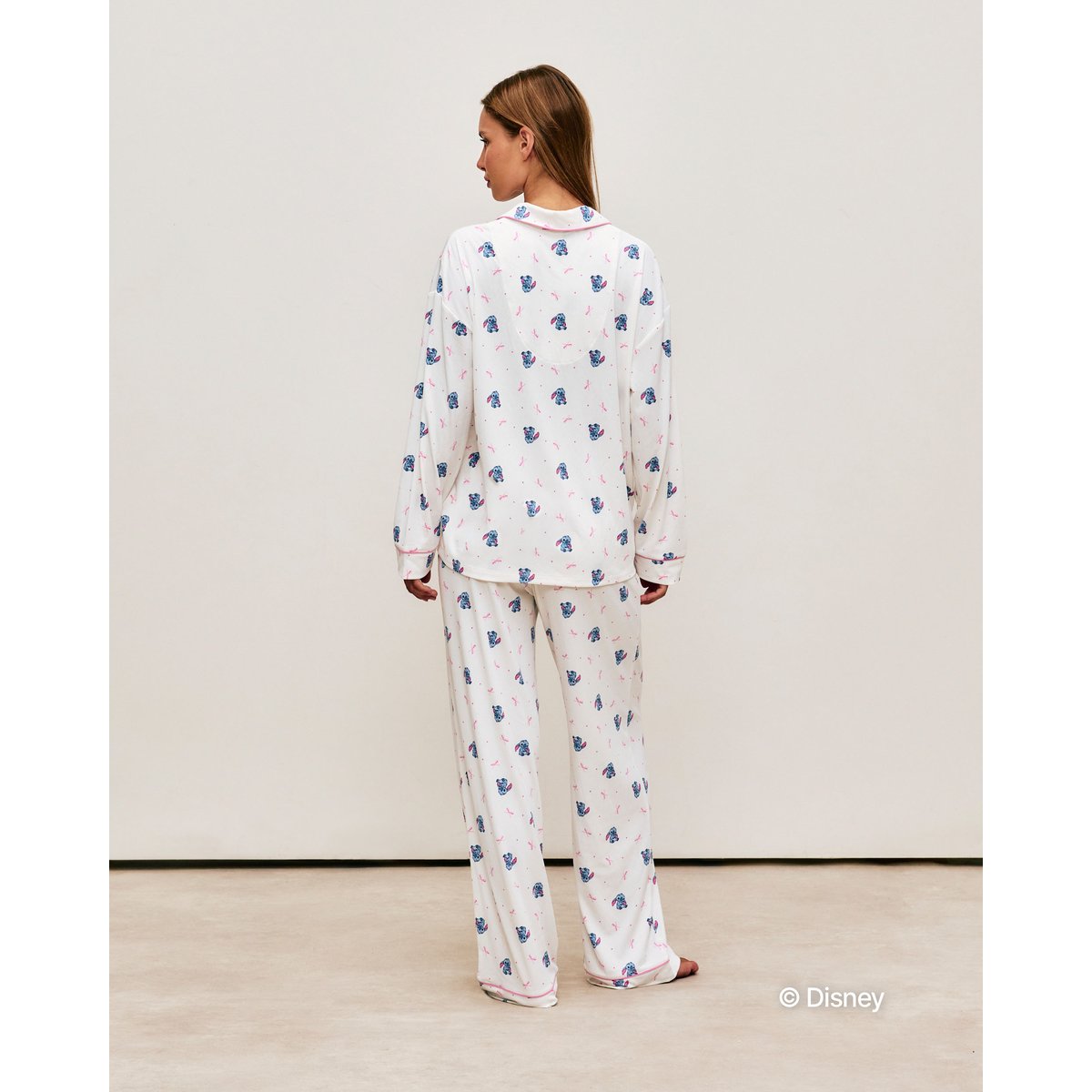 Pantalon en jersey côtelé Stitch COMFYSTITCHIZ blanc, UNDIZ