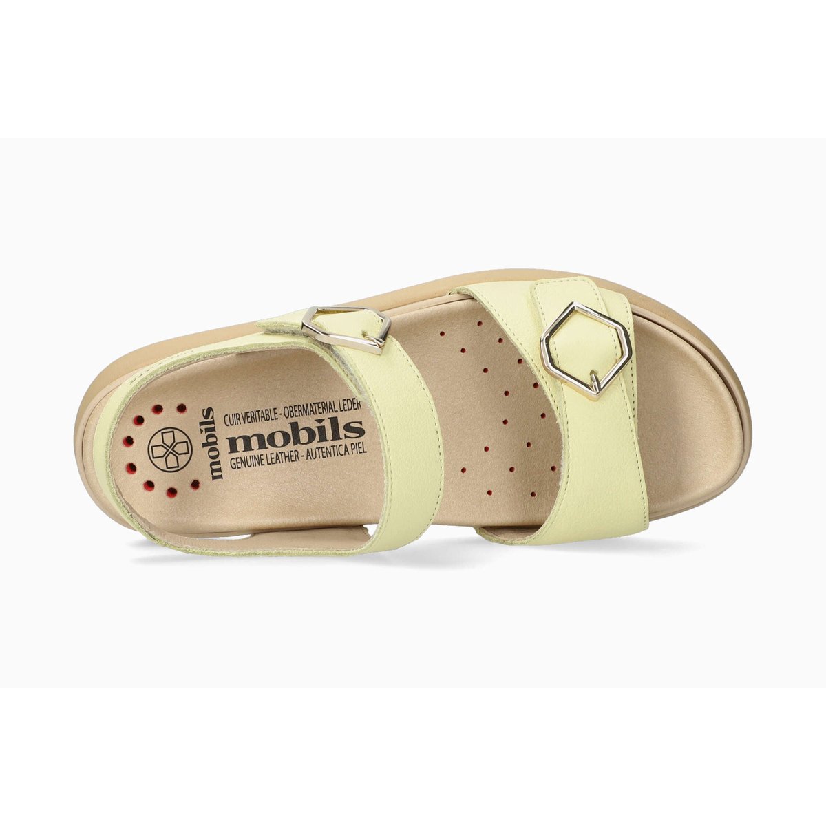 Sandales en cuir FYDA jaune banane 5149, MEPHISTO