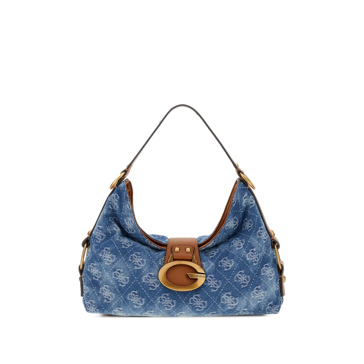 Grand Sac À Épaule Camden bleu clair, GUESS