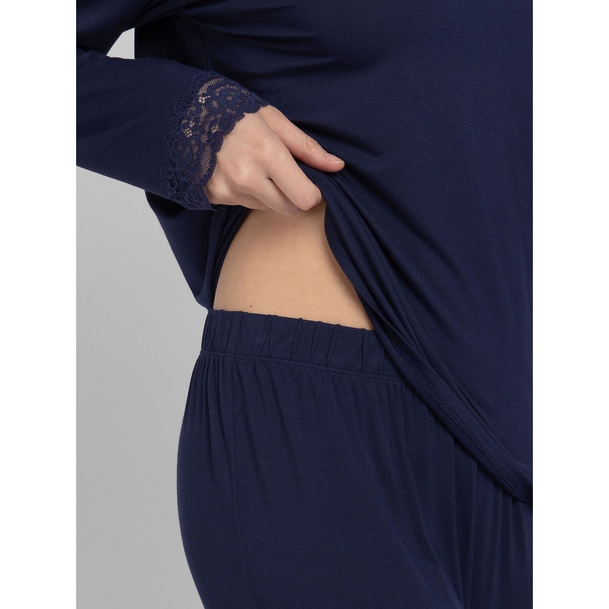 Pyjama long en jersey LILA marine, DORINA