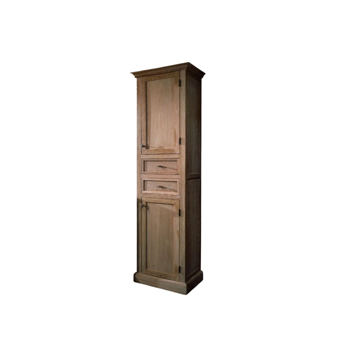 Meuble de salle de bain double vasque + 1 colonne D (ensemble) - VERONE bois clair, HELLIN, DEPUIS 1862