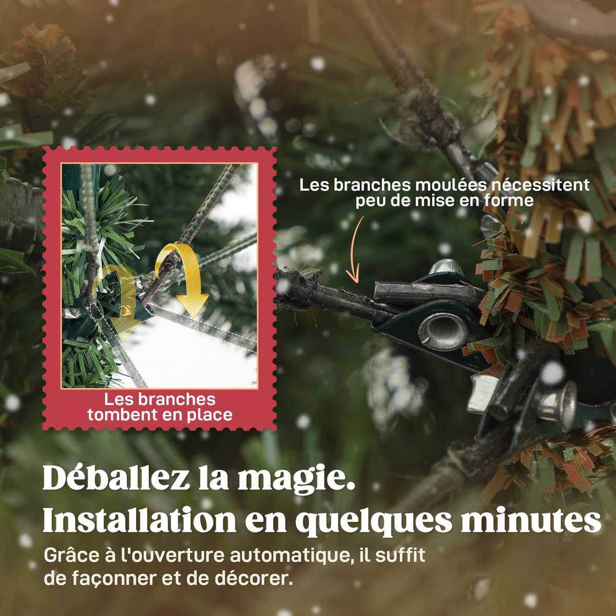 Sapin de Noël Plastique Vert vert, HOMCOM