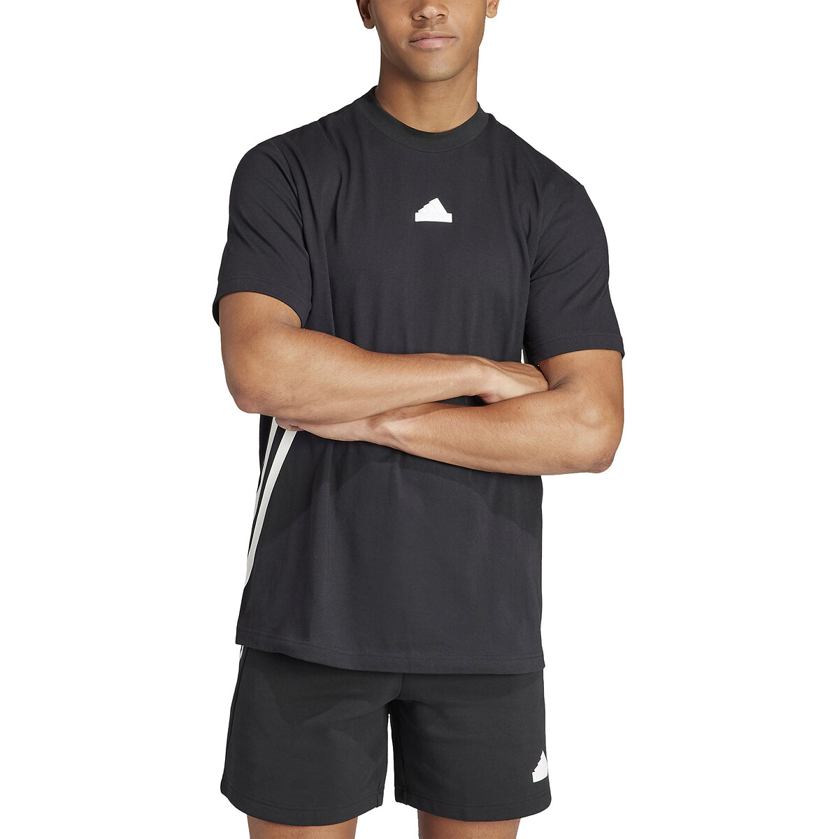 T-shirt manches courtes 3 bandes noir, ADIDAS SPORTSWEAR