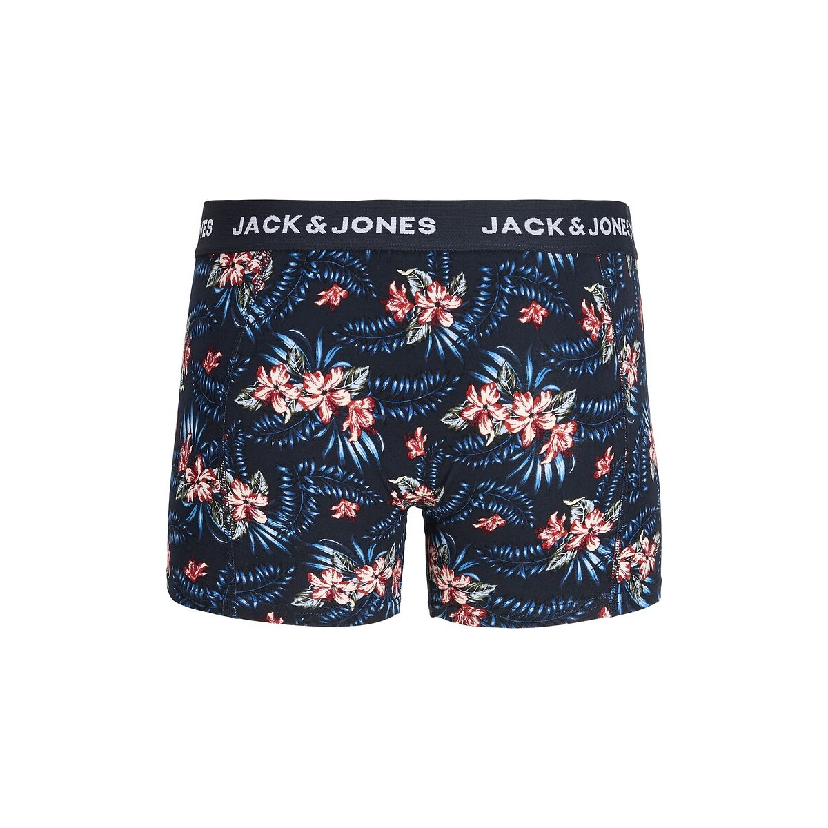 Lot de 3 boxers 1 uni + 2 imprimés bleu foncé, JACK & JONES