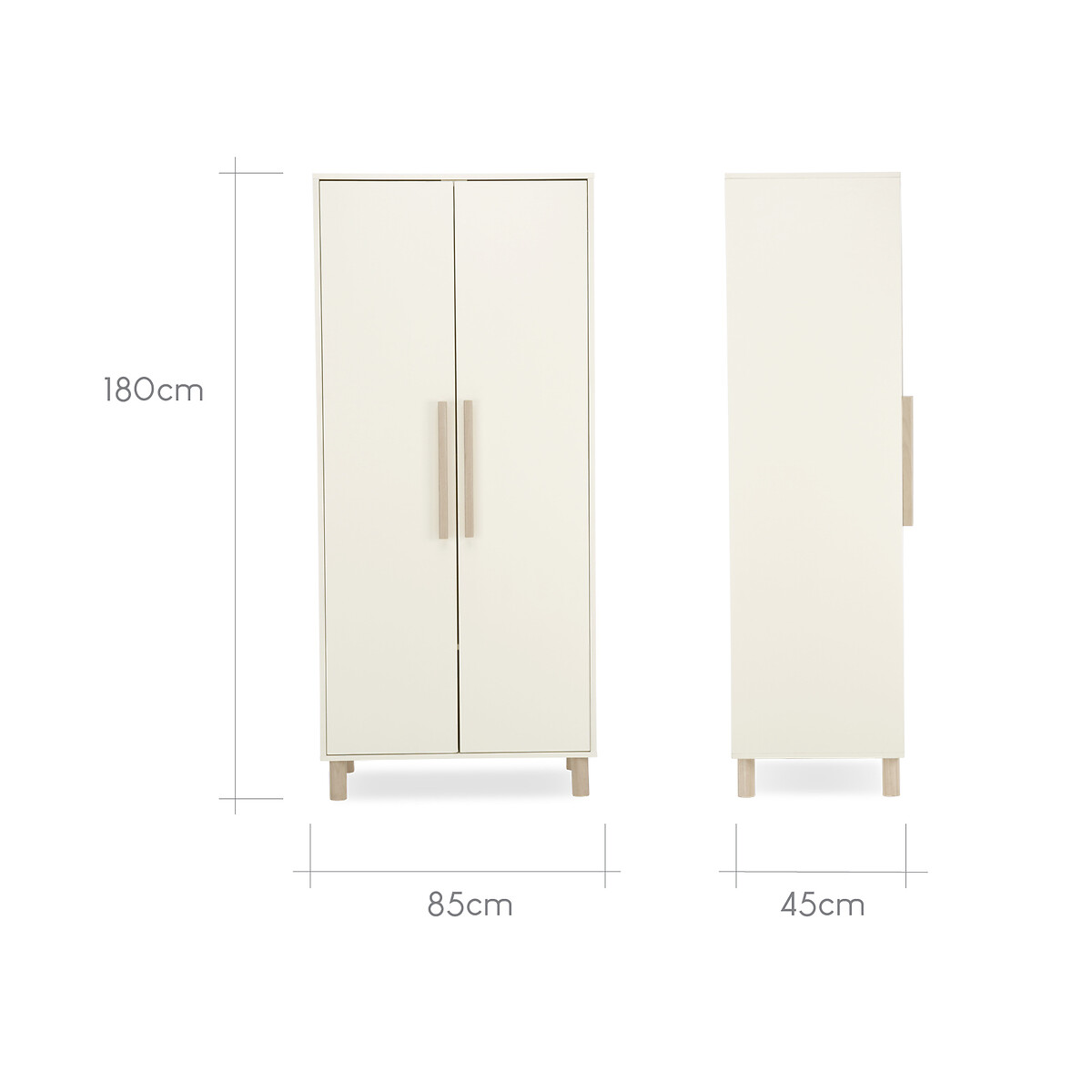 Harper Nursery Wardrobe cream, CUDDLECO