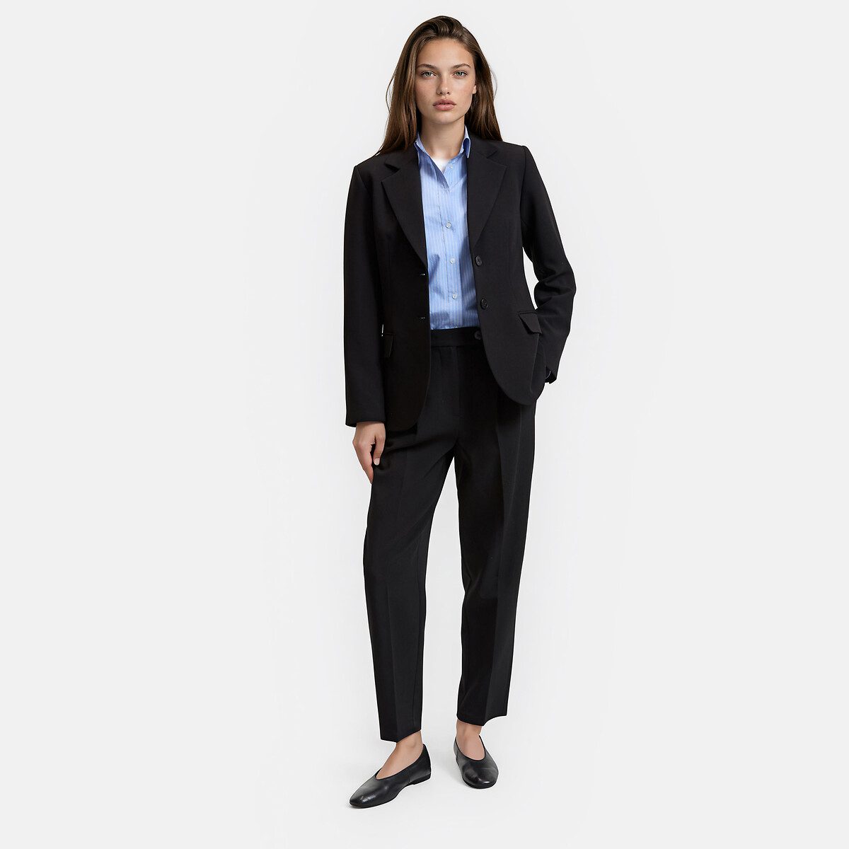 Veste blazer coupe cintrée noir, LA REDOUTE COLLECTIONS
