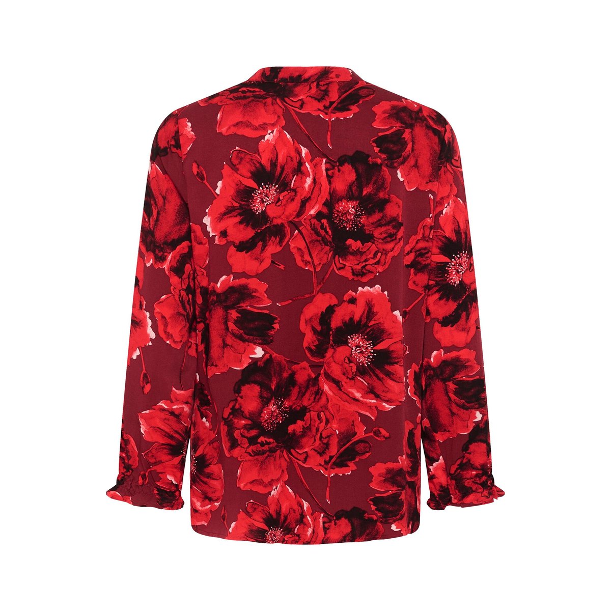Chemise à manches longues rouge red flower, CULTURE