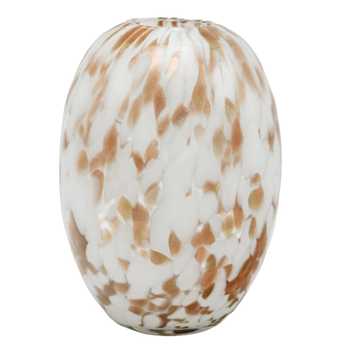 Vase verre écailles 20x29cm blanc, EMDE