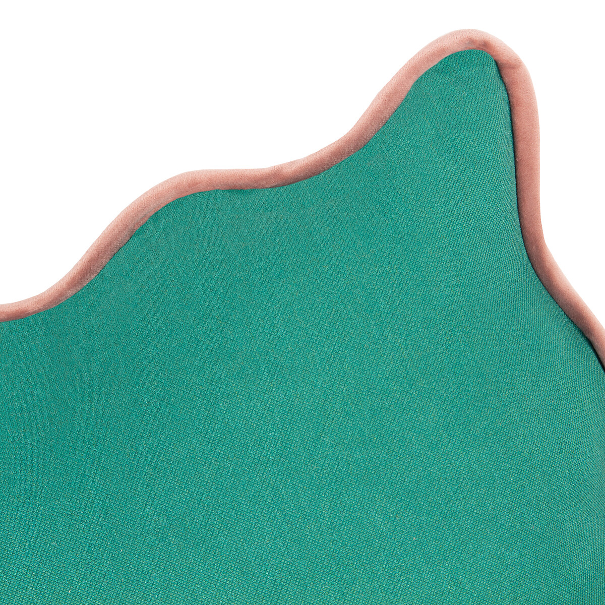 Wiggle Velvet Piped Filled Cushion 45x45cm green, HEYA HOME