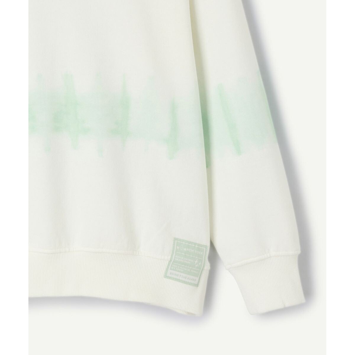 Sweat col rond en molleton blanc/vert, TAPE A L'OEIL