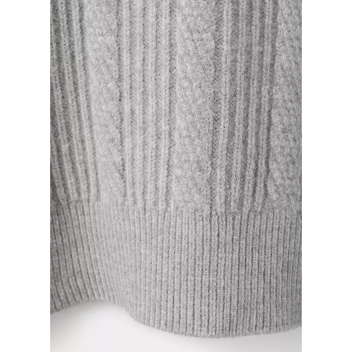 Pull-over col roulé structuré gris, MANGO MAN