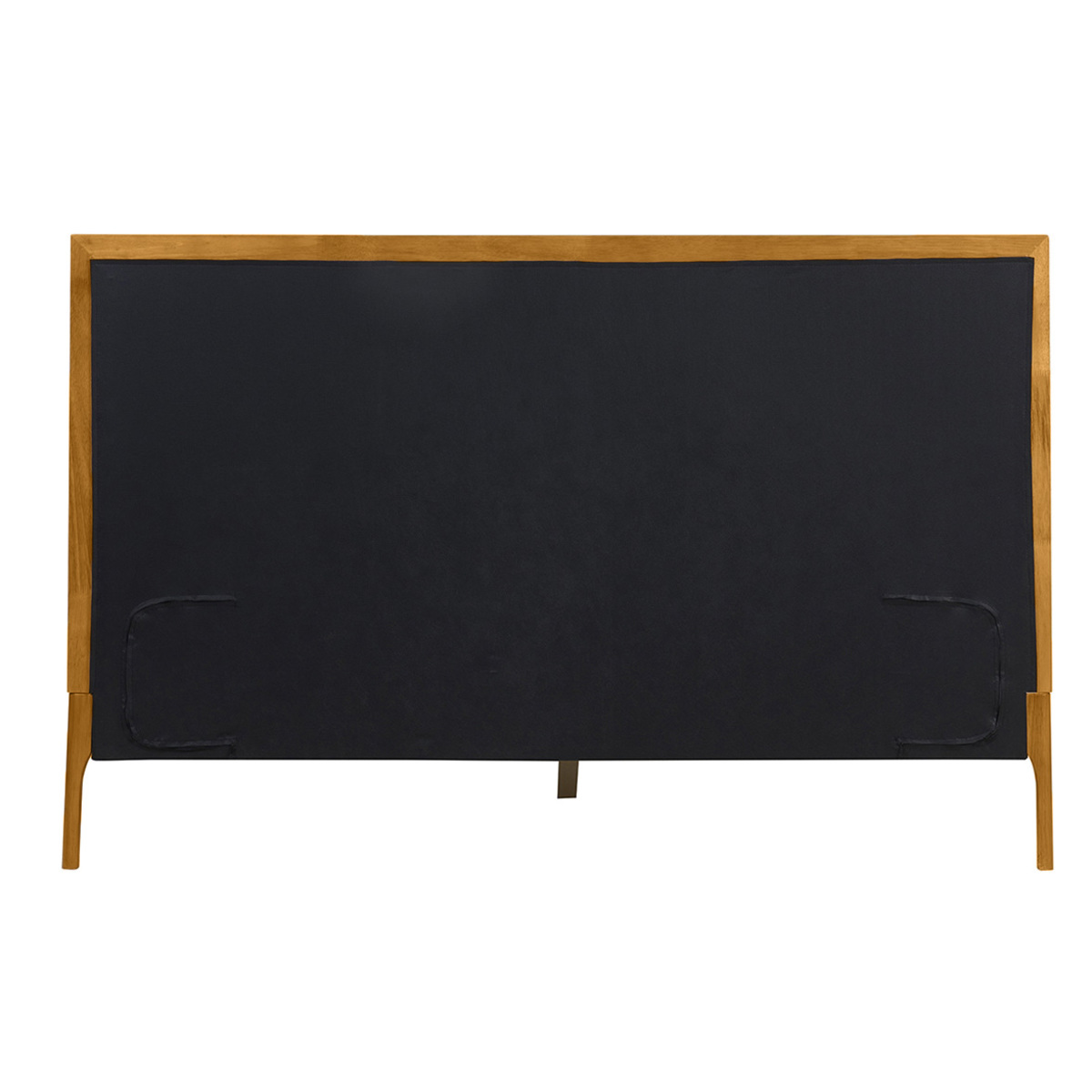 Lit 2 places 160x200 cm en bois clair et tissu gris clair RONN gris clair, MILIBOO