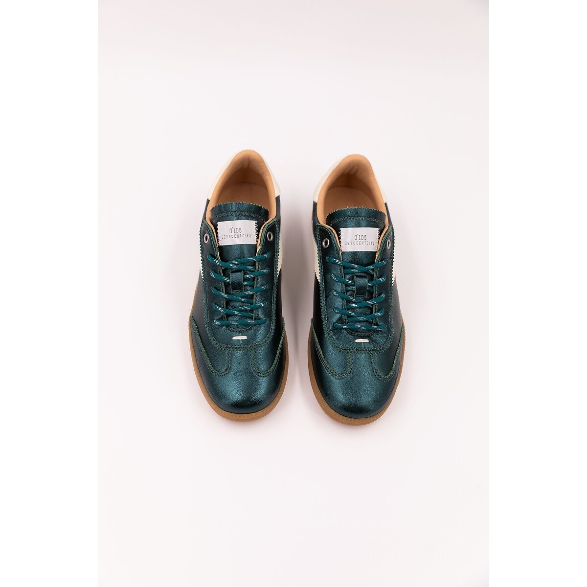 Baskets en cuir NOVA METALLIC vert, ZERO 105