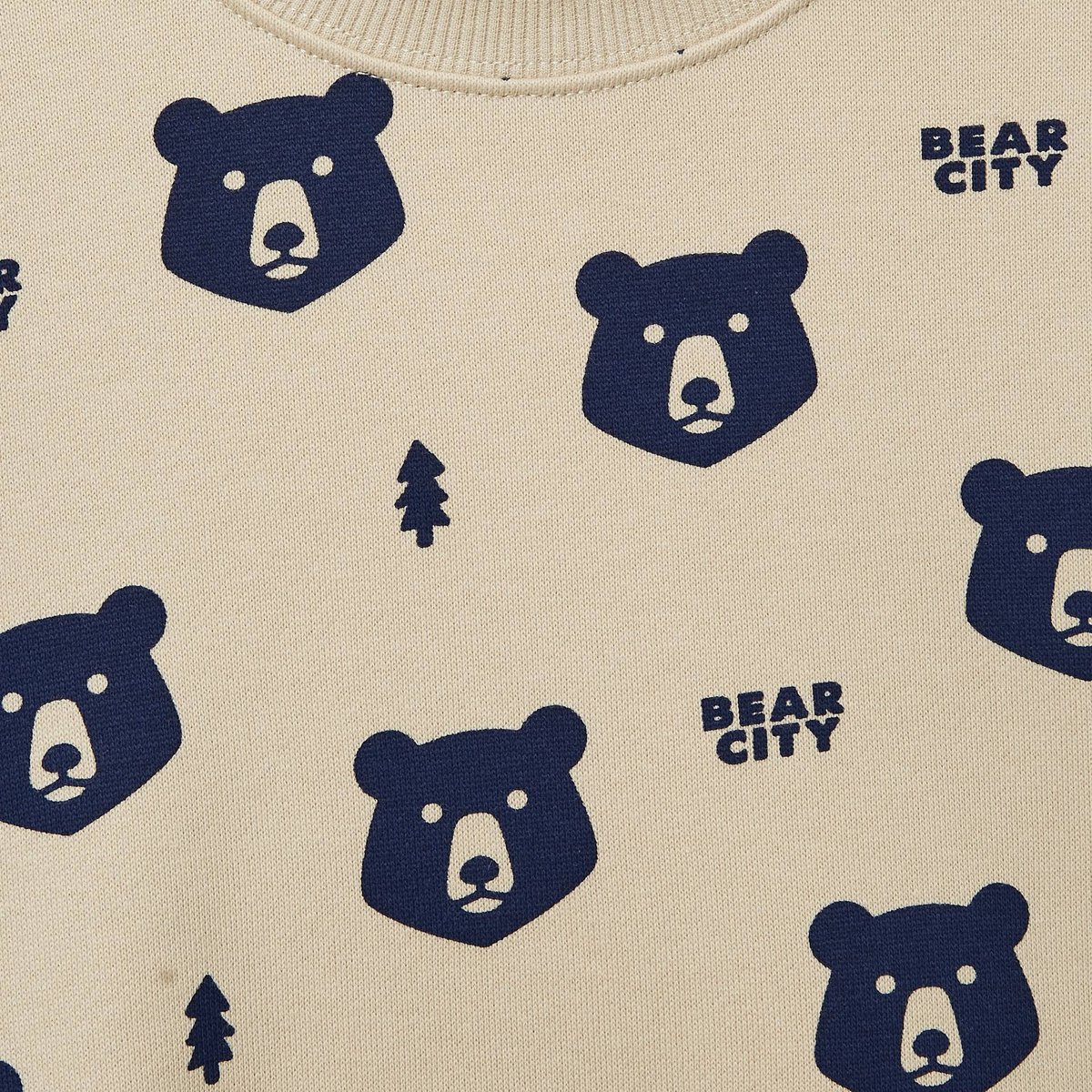 Sweat col rond imprimé en coton BIO GOTS bones, MONOPRIX